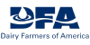 Logo of Dairy Farmers of America, featuring the acronym DFA with a stylized wave above it.
