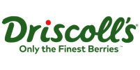 Driscoll's logo with the text "Driscoll's Only the Finest Berries" in green, featuring a small red berry over the letter "i".