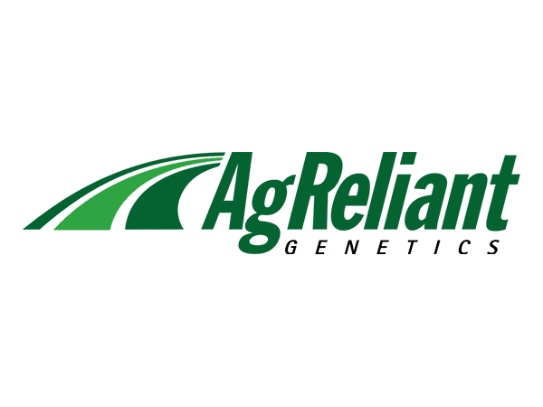 Logo of AgReliant Genetics in green text with a stylized leaf design on the left.