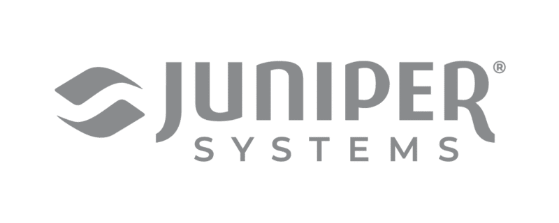 Logo of Juniper Systems, featuring stylized leaf shapes next to the company name in uppercase letters.