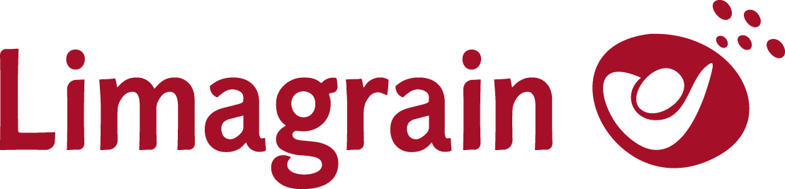 Limagrain logo with red text and an abstract icon on the right.