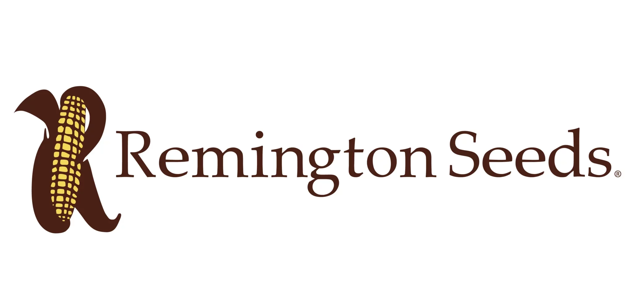 The logo reads "Remington Seeds" with a stylized brown corn ear graphic incorporated into the design.